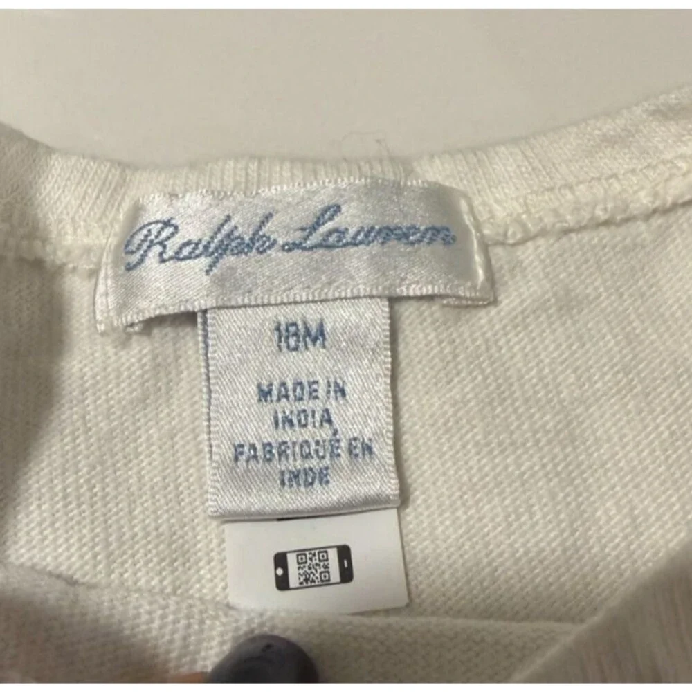 Ralph Lauren Girl's Striped Dress Anchor 18M Nautical Preppy